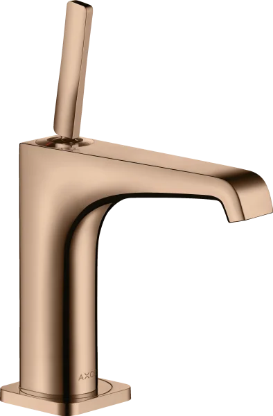 Axor Citterio E Single Lever Basin Mixer 130 With Pin Handle And Waste Polished Red Gold