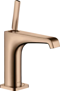 Axor Citterio E Single Lever Basin Mixer 130 With Pin Handle And Waste Polished Red Gold
