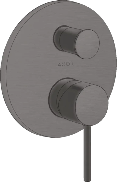 Axor Starck Single Lever Manual Bath Mixer For Concealed Installation With Pin Handle And Integrated Backflow Prevention Brushed Black Chrome