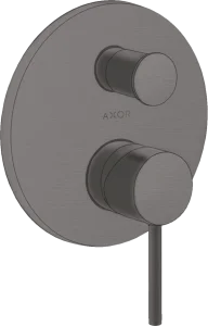 Axor Starck Single Lever Manual Bath Mixer For Concealed Installation With Pin Handle And Integrated Backflow Prevention Brushed Black Chrome