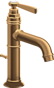 Axor Montreux Single Lever Basin Mixer 100 With Lever Handle And Pop-up Waste Gold Brushed