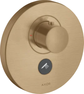 Axor Showerselect Thermostatic Mixer Highflow Round For Concealed Installation For Multiple Outlets Brushed Bronze