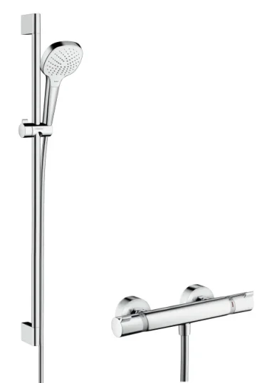 Hansgrohe Croma Select E Shower System 110 Vario With Ecostat Comfort Thermostatic Mixer And Shower Rail 90 Cm detail view - Image 2