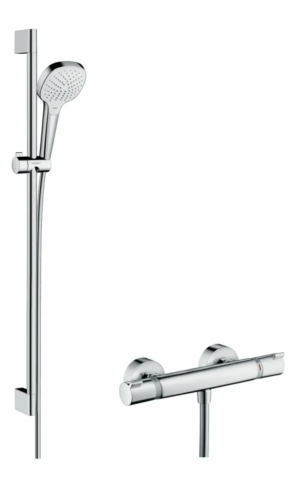 Hansgrohe Croma Select E Shower System 110 Vario With Ecostat Comfort Thermostatic Mixer And Shower Rail 90 Cm product image - Image 1