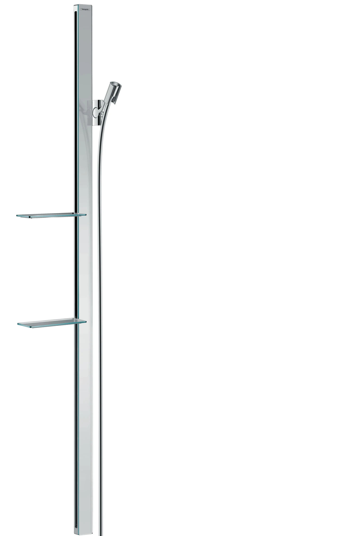 Hansgrohe Unica Shower Rail E 150 Cm With Isiflex Shower Hose 160 Cm And Shelves Chrome