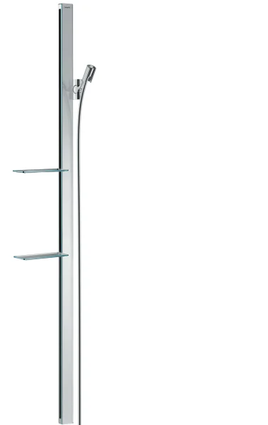 Hansgrohe Unica Shower Rail E 150 Cm With Isiflex Shower Hose 160 Cm And Shelves Chrome