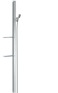 Hansgrohe Unica Shower Rail E 150 Cm With Isiflex Shower Hose 160 Cm And Shelves Chrome