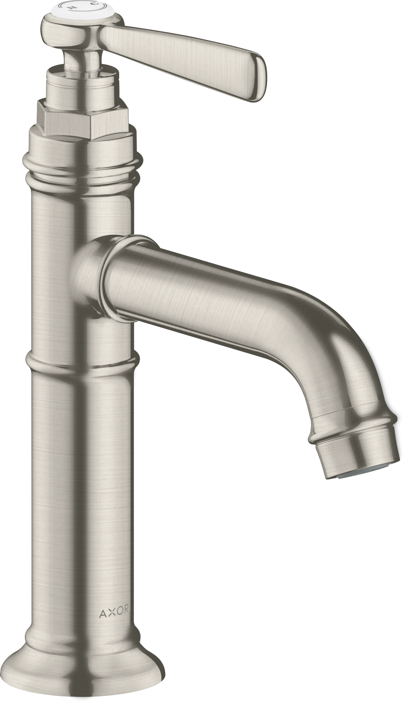 Axor Montreux Single Lever Basin Mixer 100 With Lever Handle Without Waste Stainless Steel