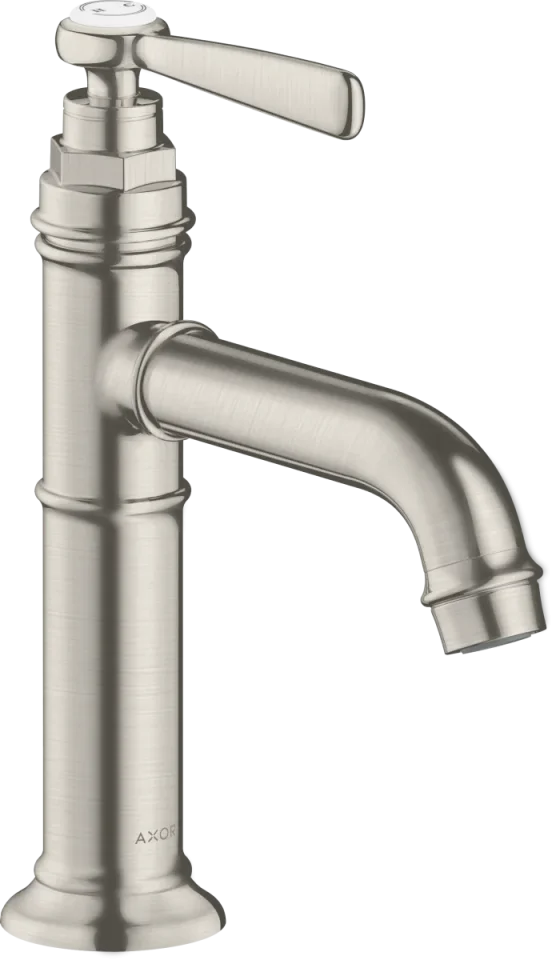 Axor Montreux Single Lever Basin Mixer 100 With Lever Handle Without Waste Stainless Steel Optic product image - Image 1