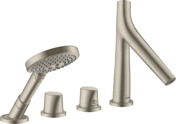 Axor Starck Organic Thermostatic Bath Filler Concealed 504 X 263 X 128mm Nickel - Brushed