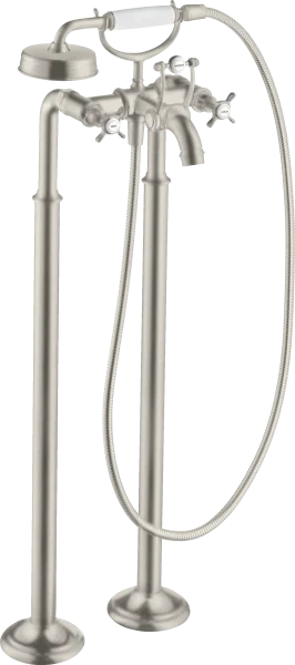 Axor Montreux 2-handle Manual Bath Mixer Floor-standing With Cross Handles Stainless Steel