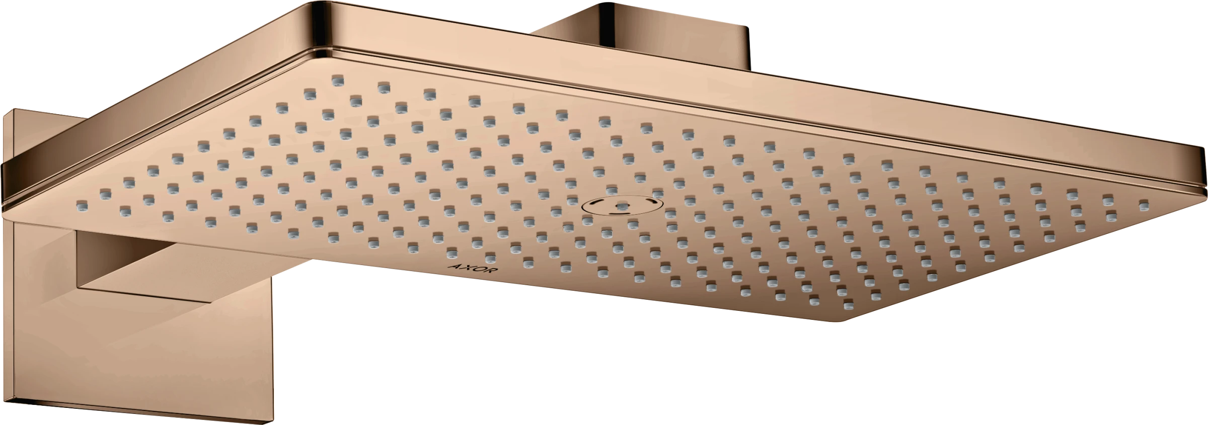 Axor Showersolutions Overhead Shower 460/300 1jet With Shower Arm And Square Escutcheon Polished Red Gold