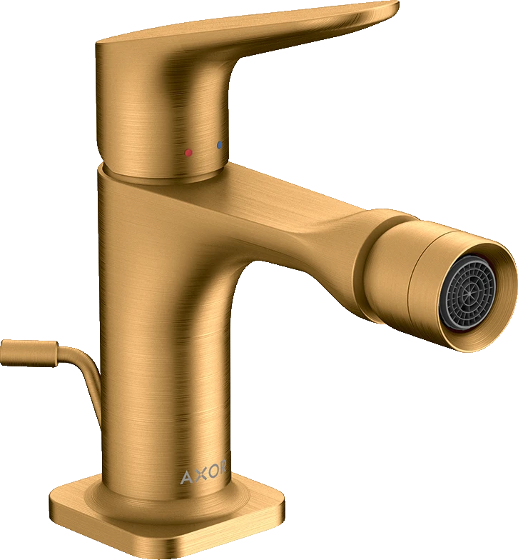 Axor Citterio M Single Lever Bidet Mixer With Pop-up Waste Gold Brushed