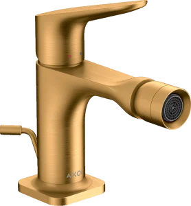 Axor Citterio M Single Lever Bidet Mixer With Pop-up Waste Gold Brushed