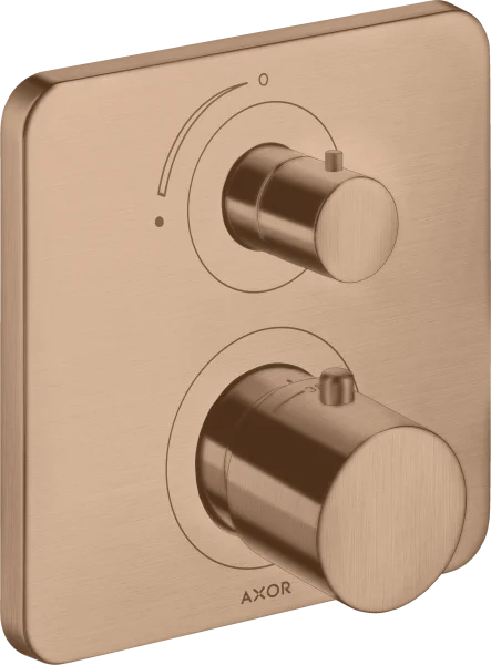 Axor Citterio M Thermostatic Mixer For Concealed Installation With Shut-off Valve Brushed Red Gold