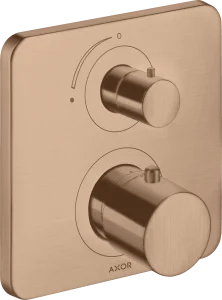 Axor Citterio M Thermostatic Mixer For Concealed Installation With Shut-off Valve Brushed Red Gold