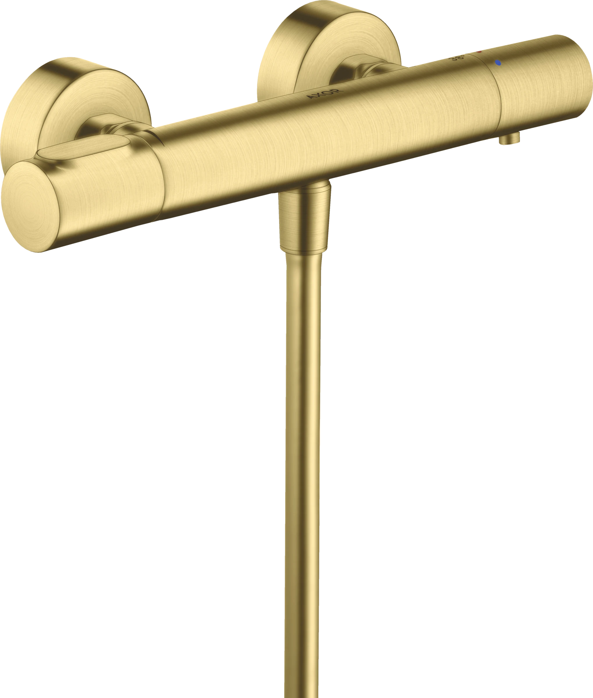 Axor Citterio M Thermostatic Shower Mixer For Exposed Installation Brushed Brass