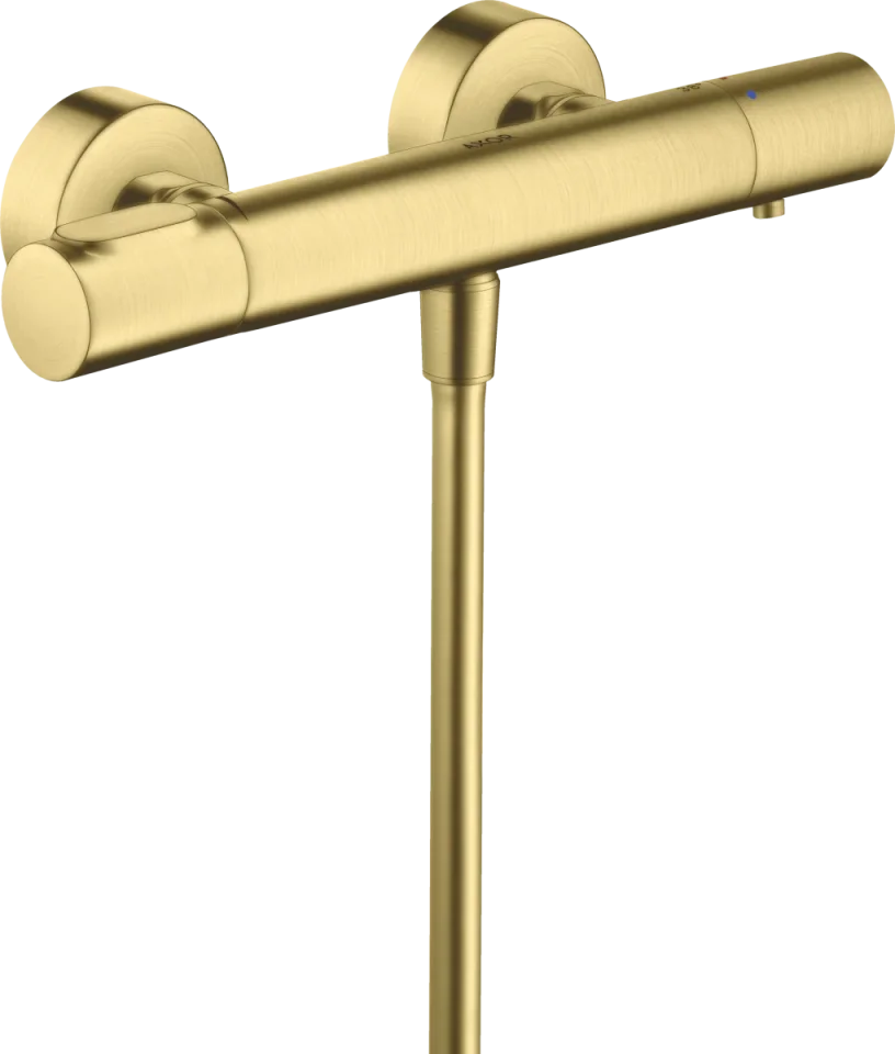 Axor Citterio M Thermostatic Shower Mixer For Exposed Installation Brushed Brass product image - Image 1