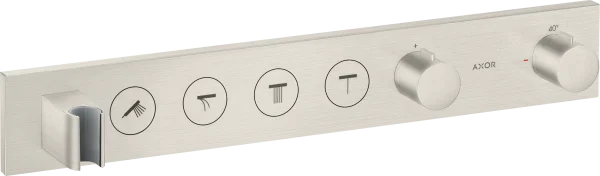 Axor Showersolutions Thermostatic Module Select 600/90 For Concealed Installation For 4 Outlets Stainless Steel