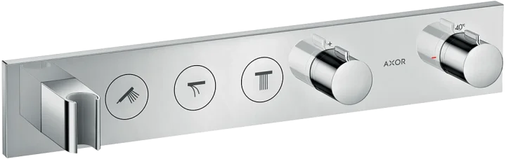 Axor Showersolutions Thermostatic Module Select 530/90 For Concealed Installation For 3 Outlets Chrome product image - Image 1