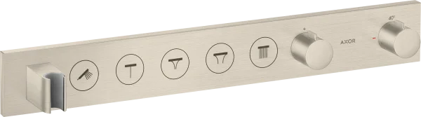 Axor Showersolutions Thermostatic Module Select 670/90 For Concealed Installation For 5 Outlets Brushed Nickel