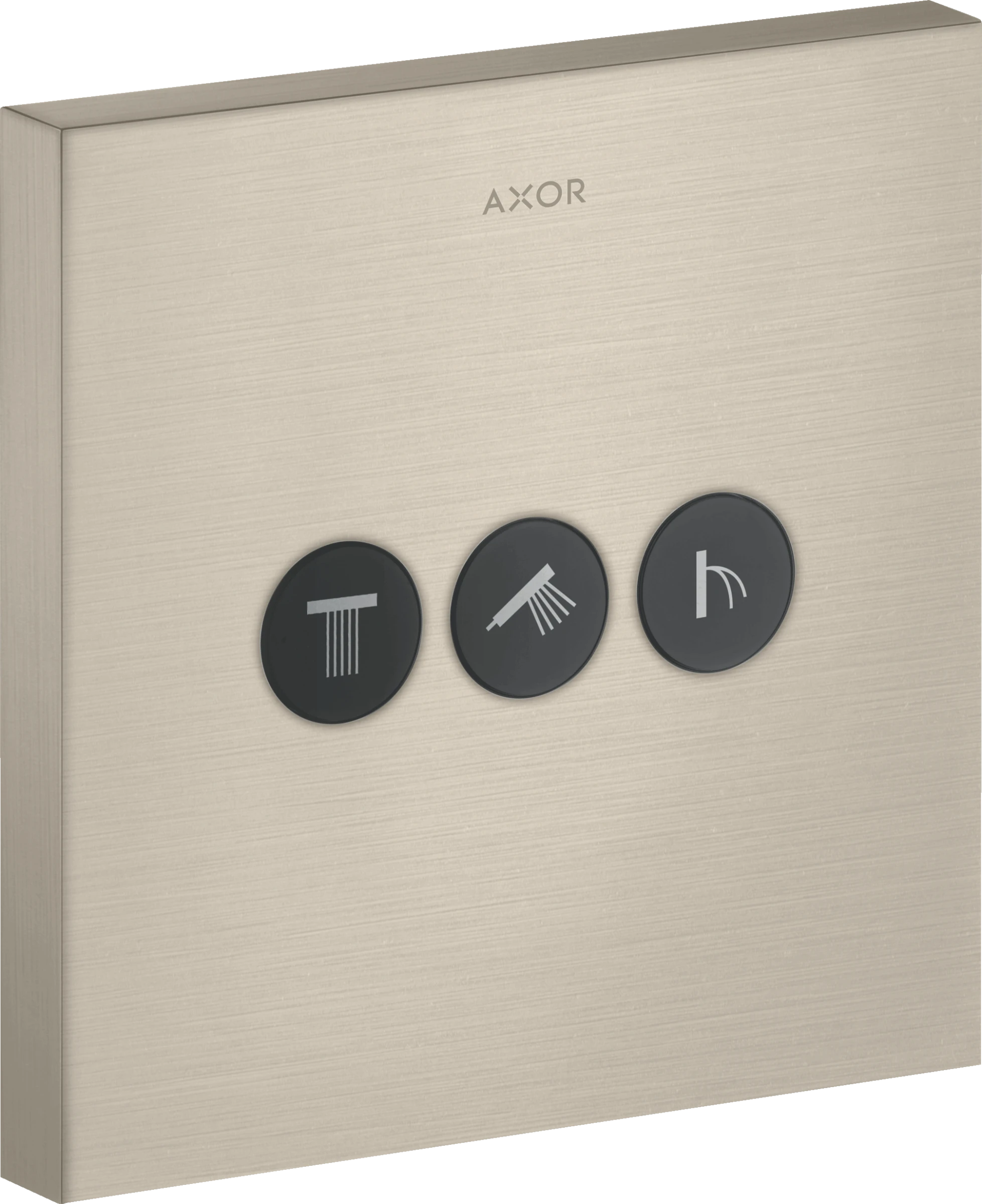 Axor Showerselect Valve Square For Concealed Installation For 3 Outlets Brushed Nickel