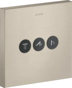 Axor Showerselect Valve Square For Concealed Installation For 3 Outlets Brushed Nickel