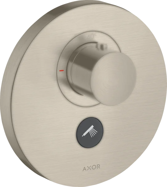 Axor Showerselect Thermostatic Mixer Highflow Round For Concealed Installation For Multiple Outlets Brushed Nickel