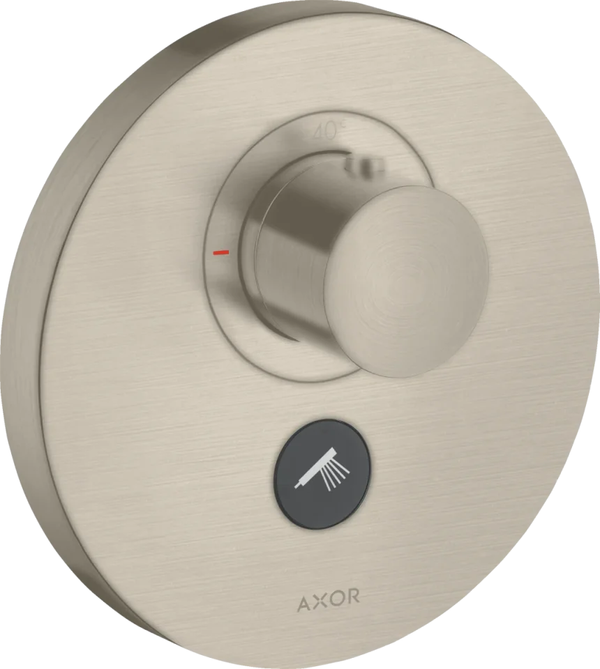 Axor Showerselect Thermostatic Mixer Highflow Round For Concealed Installation For Multiple Outlets Brushed Nickel product image - Image 1