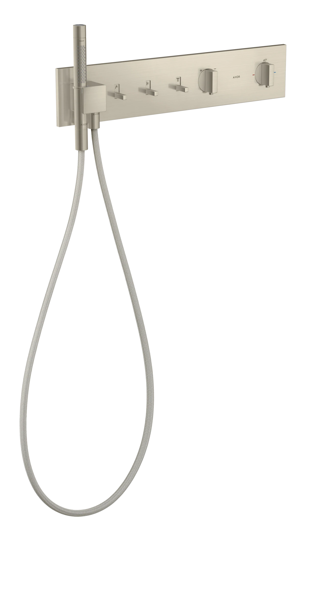 Axor Showercomposition Thermostatic Shower Mixer Concealed 715 X 395 X 150mm Nickel - Brushed