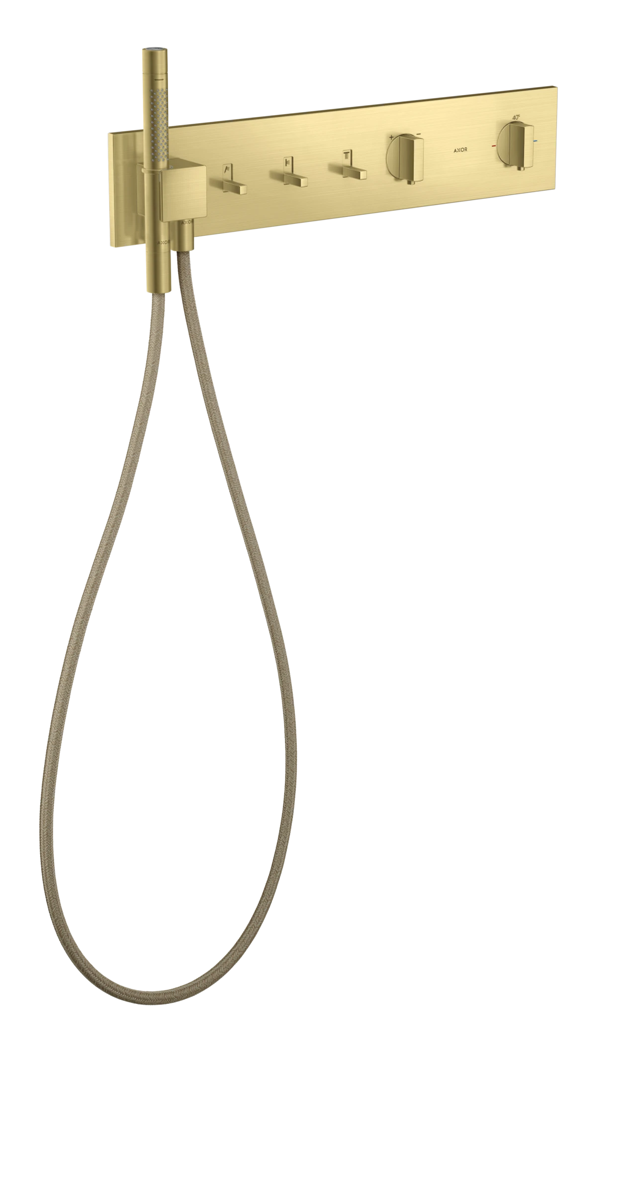 Axor Showercomposition Thermostatic Shower Mixer Concealed 715 X 395 X 150mm Brass - Brushed