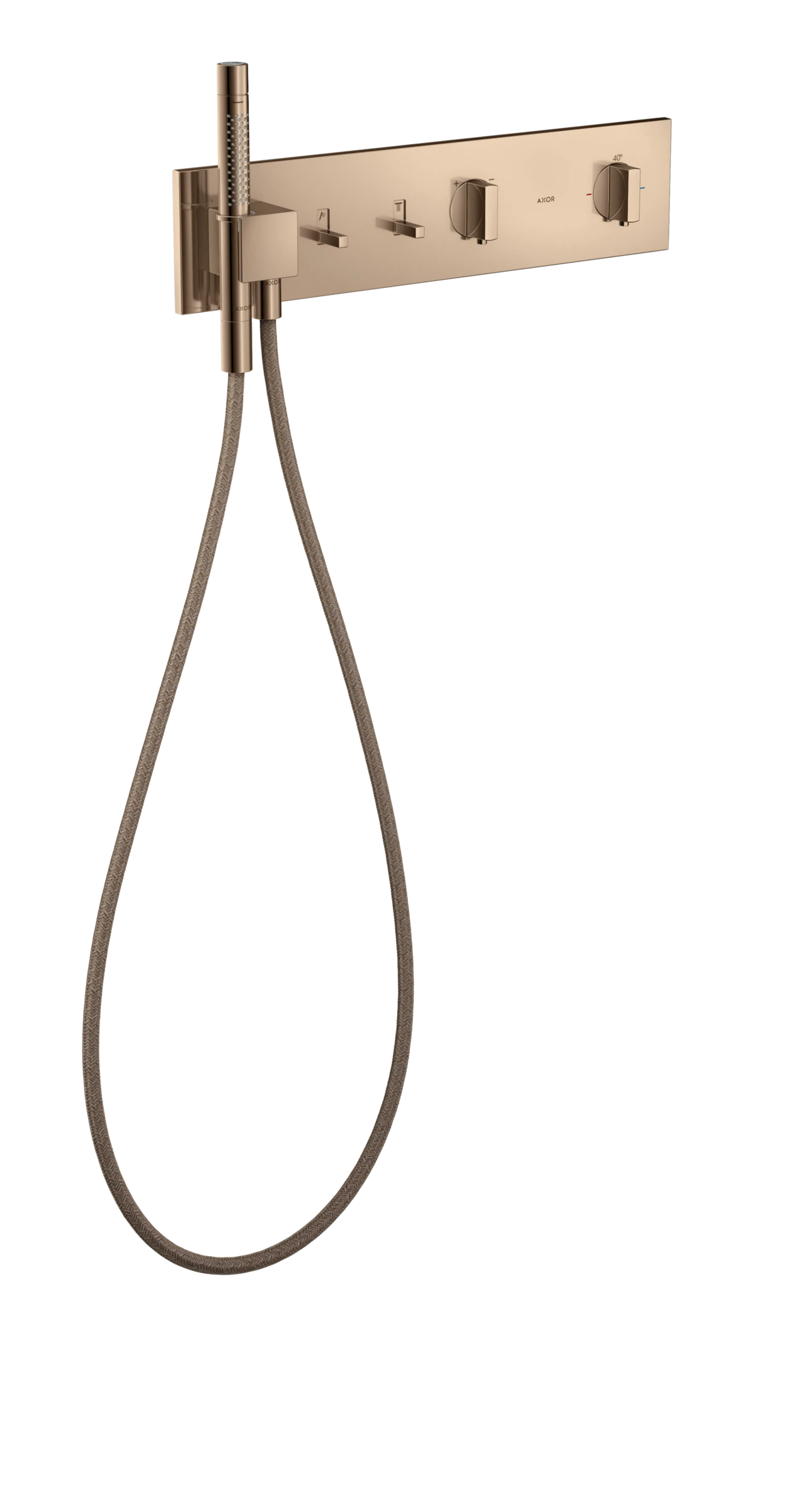 Axor Showercomposition Thermostatic Shower Mixer Concealed 560 X 390 X 150mm Rose Gold/gold - Polished