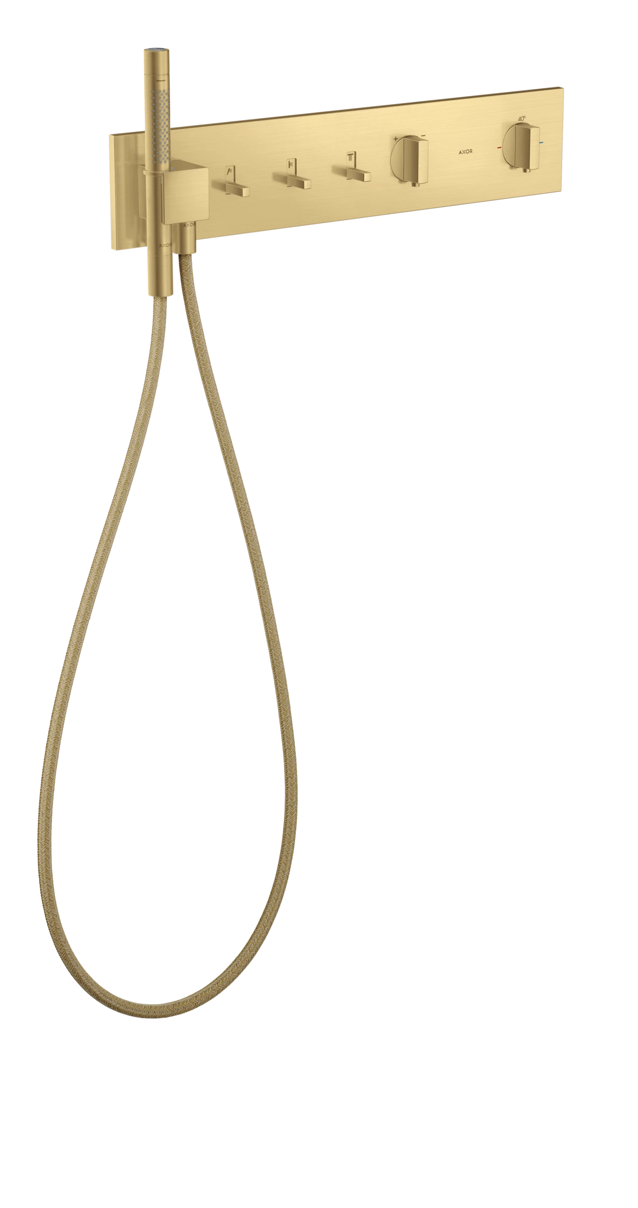 Axor Showercomposition Thermostatic Shower Mixer Concealed 715 X 395 X 150mm Gold - Brushed