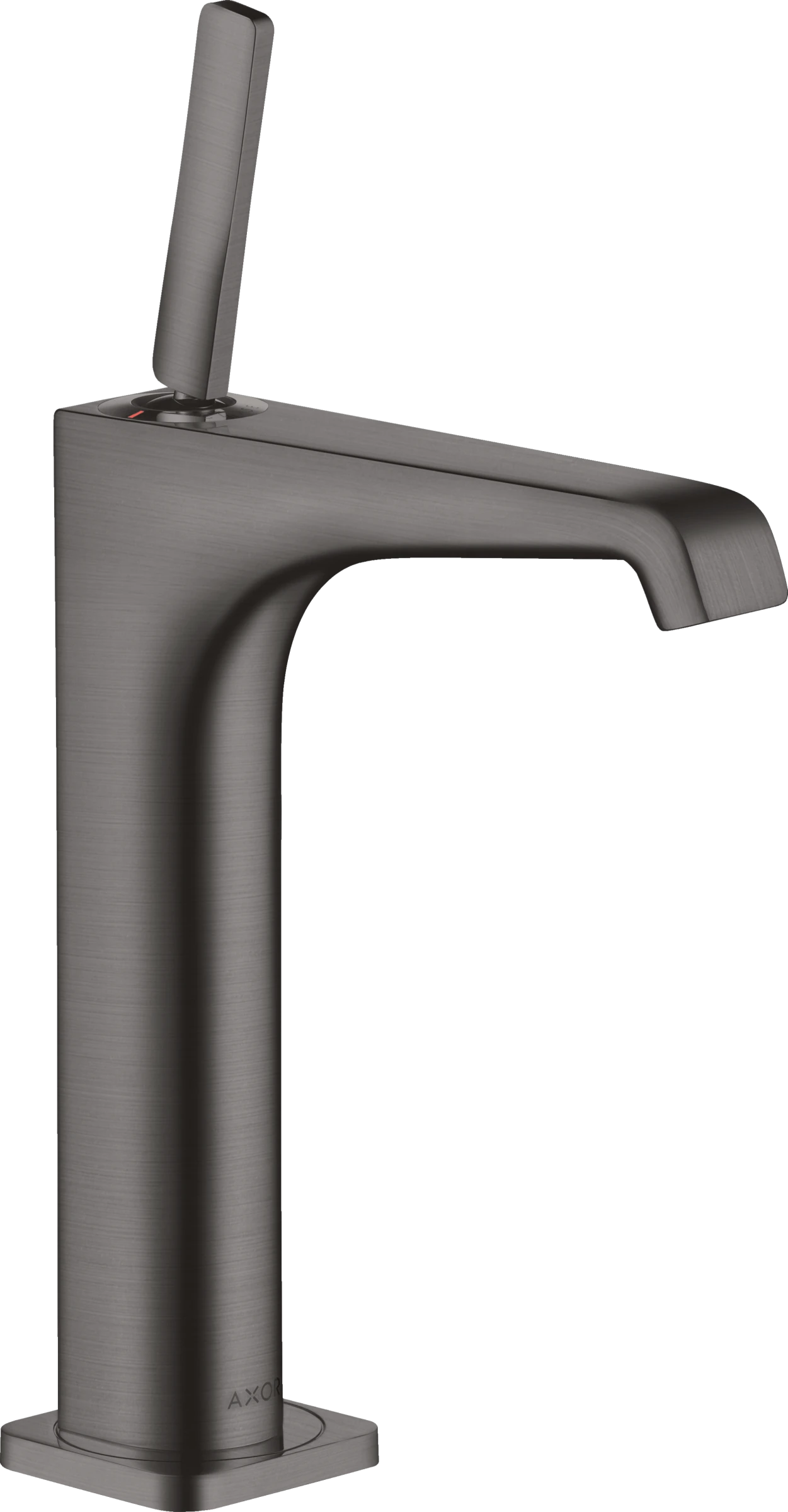 Axor Citterio E Single Lever Basin Mixer 190 With Pin Handle For Wash Bowls With Waste Brushed Black Chrome