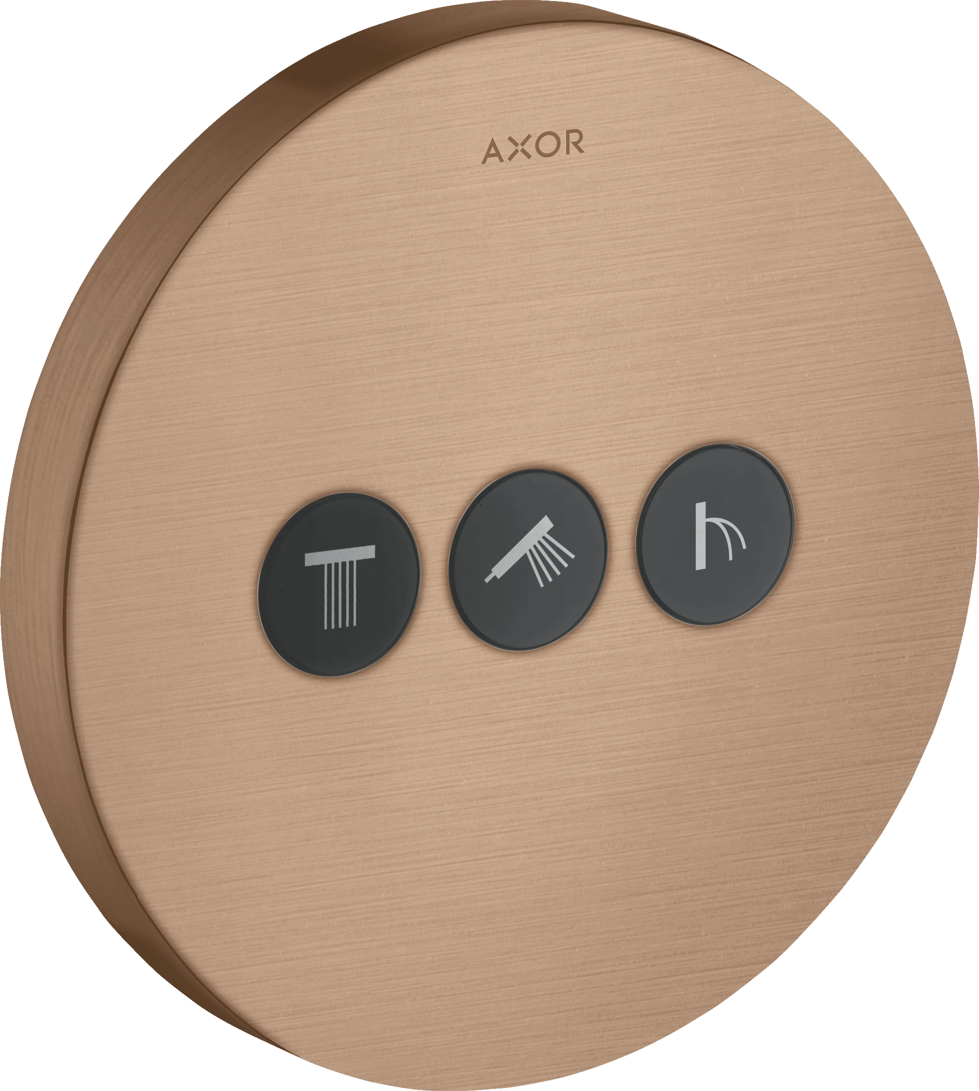 Axor Showerselect Valve Round For Concealed Installation For 3 Outlets Brushed Red Gold