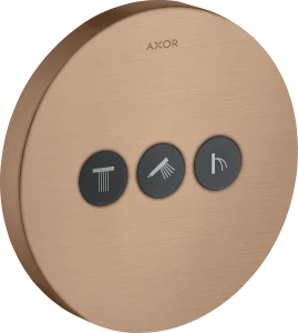 Axor Showerselect Valve Round For Concealed Installation For 3 Outlets Brushed Red Gold