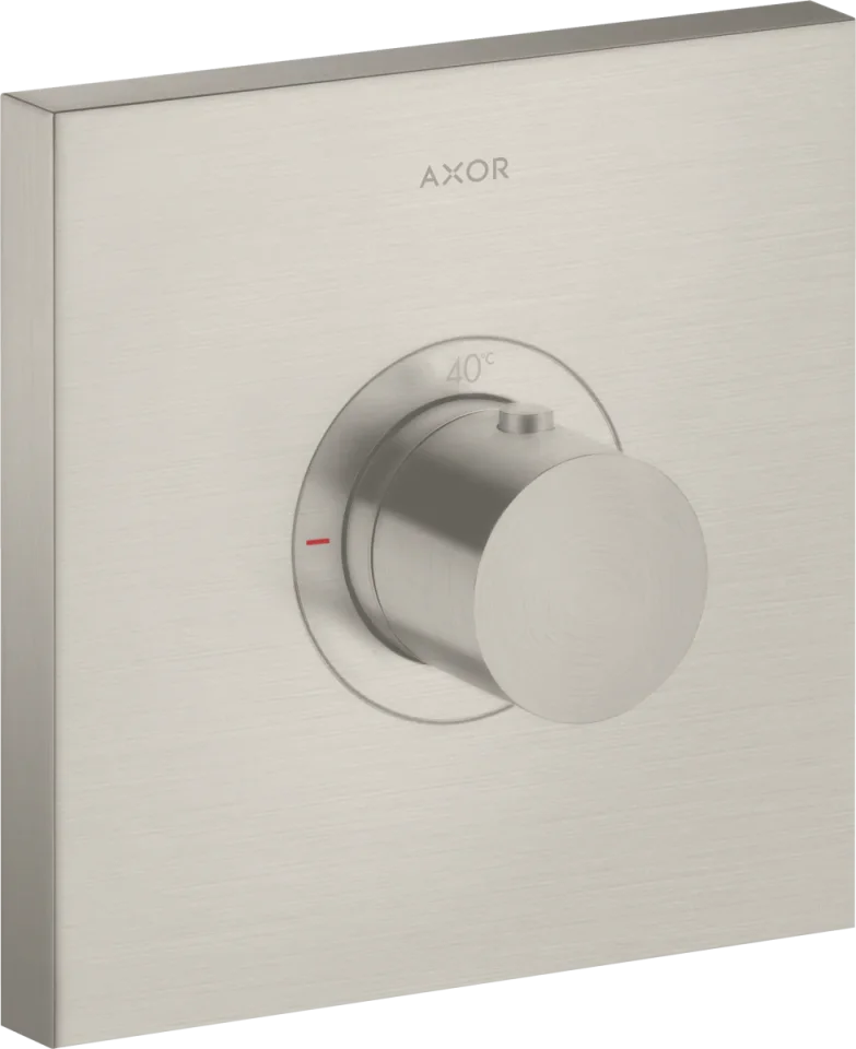 Axor Showerselect Thermostatic Mixer Highflow Square For Concealed Installation Stainless Steel Optic product image - Image 1