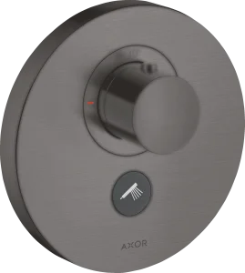 Axor Showerselect Thermostatic Mixer Highflow Round For Concealed Installation For Multiple Outlets Brushed Black Chrome