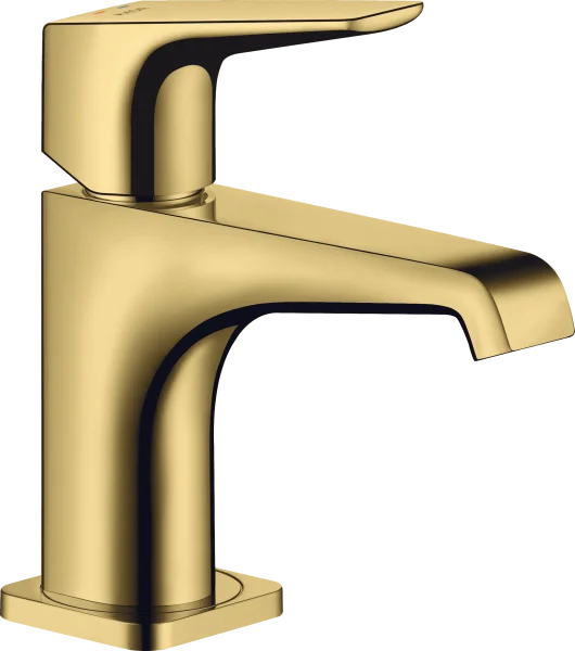 Axor Citterio E Single Lever Basin Mixer 90 For Cloakroom Basins With Lever Handle Without Waste Gold Polished