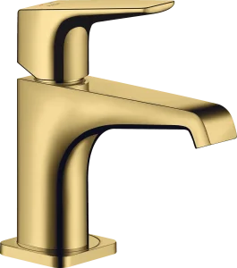 Axor Citterio E Single Lever Basin Mixer 90 For Cloakroom Basins With Lever Handle Without Waste Gold Polished