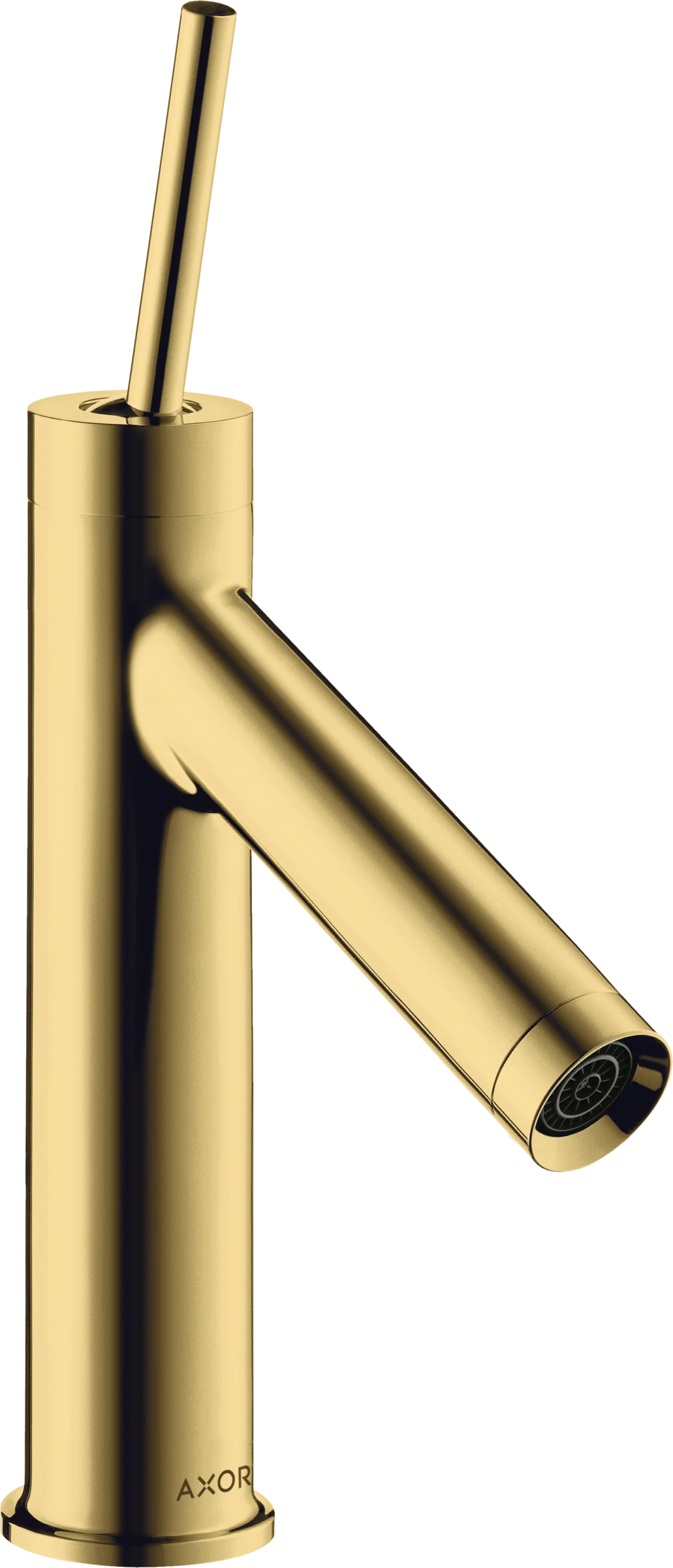Axor Starck Single Lever Basin Mixer 90 With Pin Handle And Waste Gold Polished