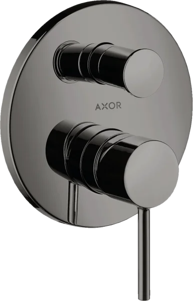 Axor Starck Single Lever Manual Bath Mixer For Concealed Installation With Pin Handle And Integrated Backflow Prevention Polished Black Chrome