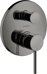 Axor Starck Single Lever Manual Bath Mixer For Concealed Installation With Pin Handle And Integrated Backflow Prevention Polished Black Chrome