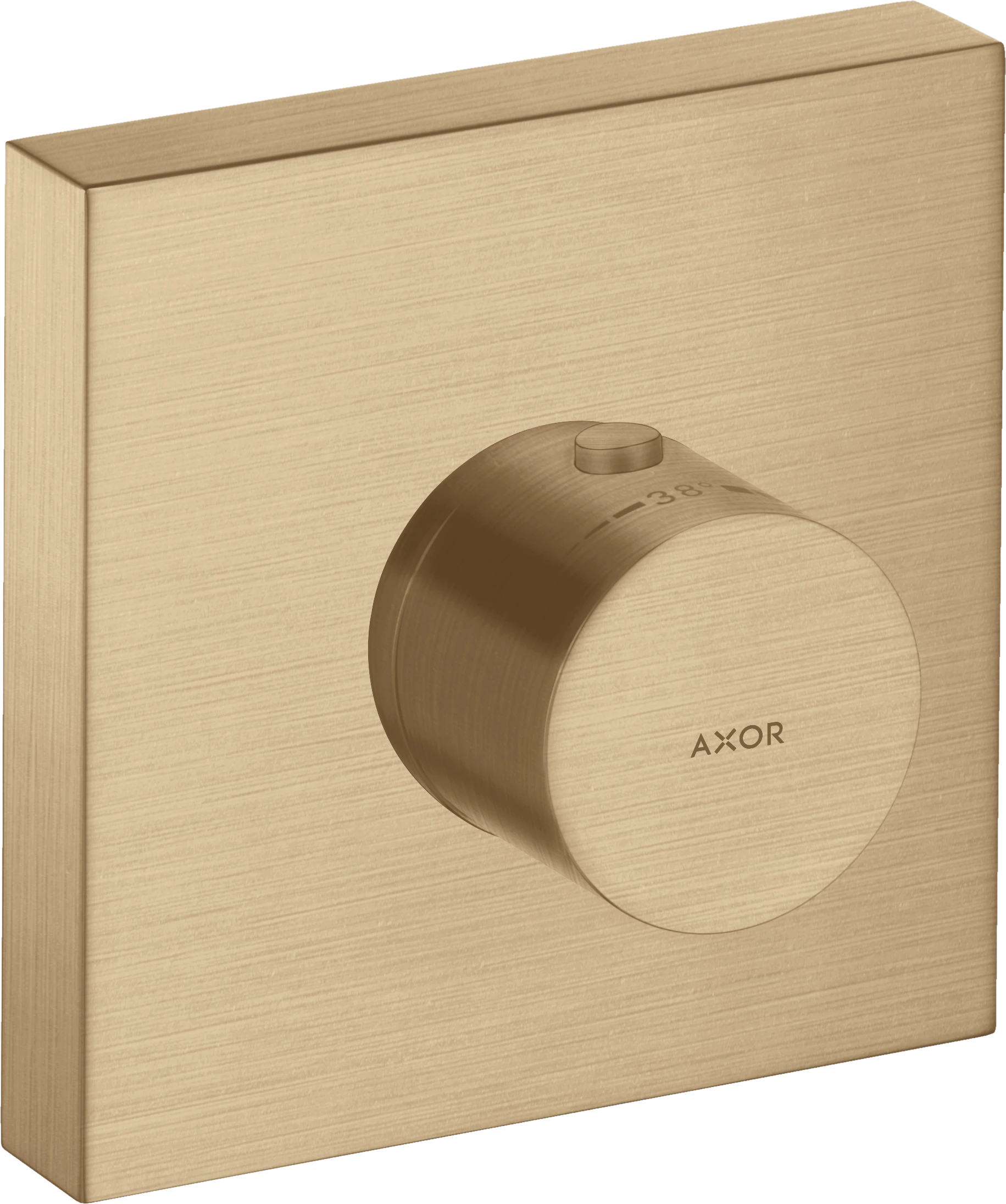 Axor Showersolutions Thermostatic Module 120/120 Square For Concealed Installation Brushed Bronze