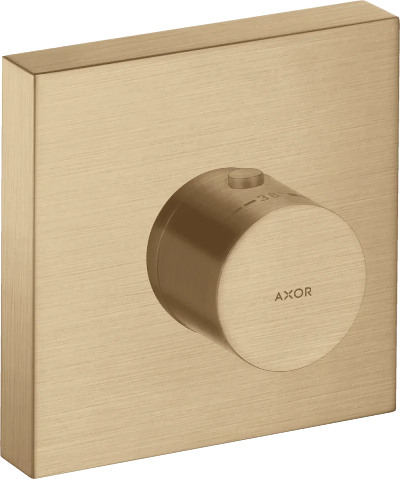 Axor Showersolutions Thermostatic Module 120/120 Square For Concealed Installation Brushed Bronze product image - Image 1