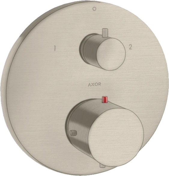 Axor Starck Thermostatic Mixer For Concealed Installation With Shut-off / Diverter Valve Brushed Nickel