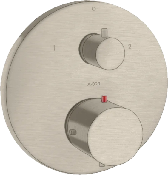Axor Starck Thermostatic Mixer For Concealed Installation With Shut-off / Diverter Valve Brushed Nickel