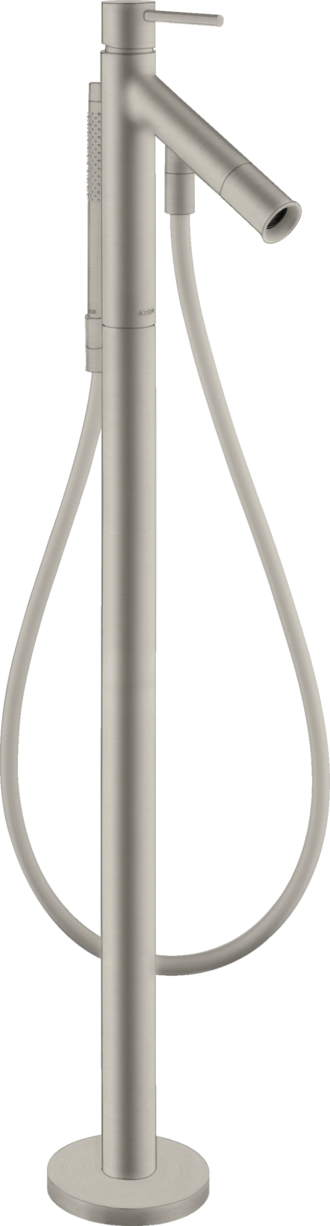 Axor Starck Single Lever Bath Mixer Floor-standing With Pin Handle Stainless Steel