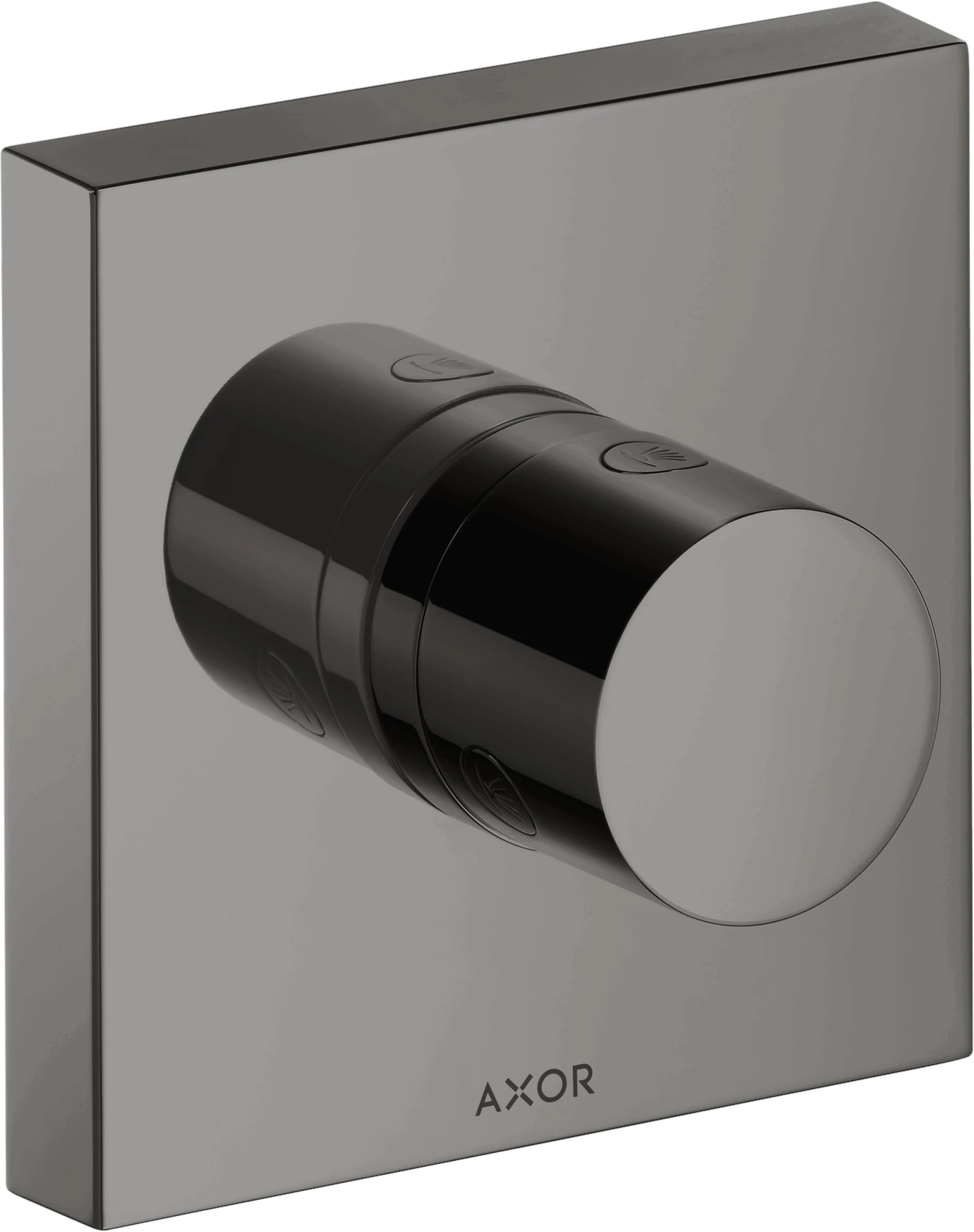 Axor Showersolutions Shut-off / Diverter Valve Trio / Quattro Shut-off / Diverter Valve 120 Mm X 120 Mm Square Polished Black Chrome