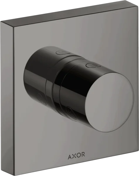 Axor Showersolutions Shut-off / Diverter Valve Trio / Quattro Shut-off / Diverter Valve 120 Mm X 120 Mm Square Polished Black Chrome